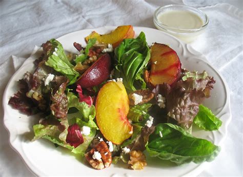 Roasted Fruit Salad with Creamy Goat Cheese Dressing | Lisa's Kitchen ...