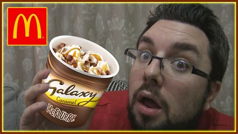 McDonald's Galaxy Caramel McFlurry Review - YouTube