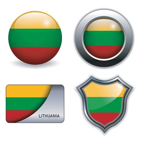 Lithuania flag icons theme. 5285068 Vector Art at Vecteezy