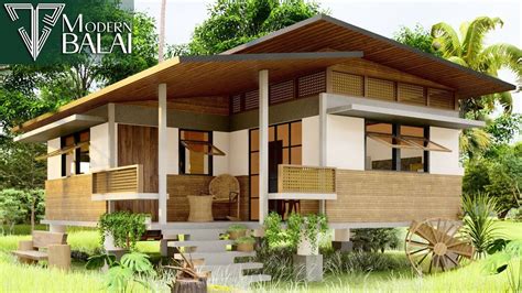 MODERN BAHAY-KUBO SMALL HOUSE DESIGN 9X5 METERS | MODERN BALAI - YouTube Modern Bahay Kubo ...