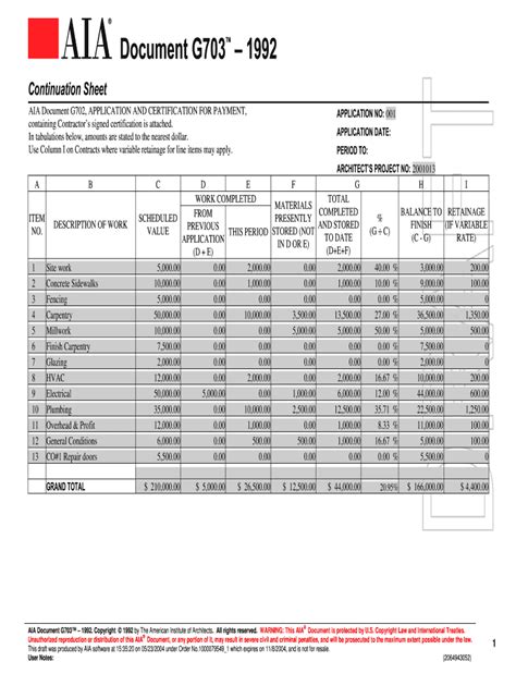 Aia G703 Fillable Form - Printable Forms Free Online