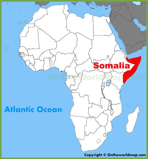 World Map Somalia Location