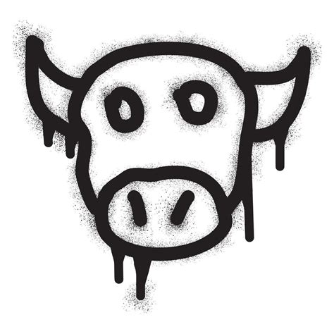 Bulls head graffiti with black spray paint 21393151 Vector Art at Vecteezy