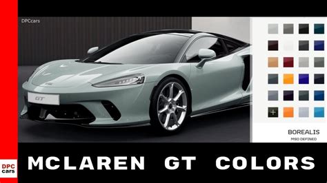 McLaren GT Grand Tourer Colors - YouTube