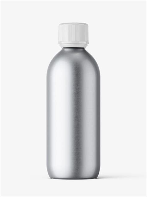 Syrup bottle mockup / metallic - Smarty Mockups