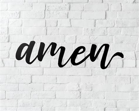 Amen Metal Word Sign Amen Wall Decor Christmas Gift Family - Etsy