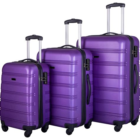 Buy 3-Piece Luggage Sets, Hardside Spinner Suitcase Luggage, Expandable ...