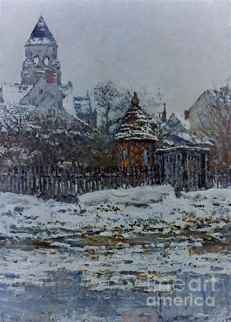 MONET: CHURCH/VETH., 1879. Claude Monet: The Church at Vetheuil. Oil on canvas, 1879. Granger ...