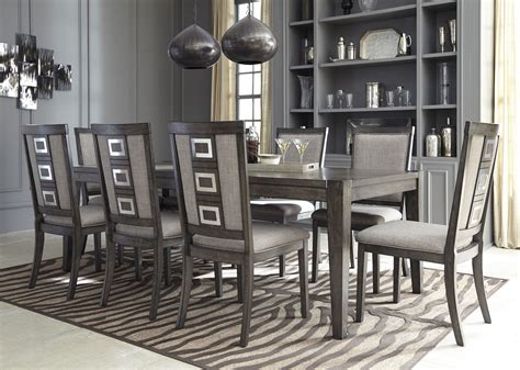 Chadoni Gray Rectangular Extendable Dining Room Set from Ashley | Coleman Furniture
