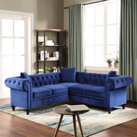 House of Hampton® Thiel 80'' Velvet Rolled Arm Chesterfield Sofa - Wayfair Canada