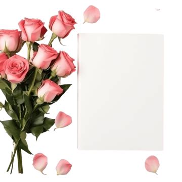 Mockup Notebook On Bunch Of Roses Flower For Mother S Day And Valentine S Day Concept, Valentine ...