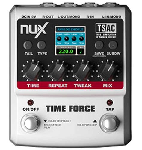 NuX Time Force Digital/Analogue Delay Multi Effects Pedal and looper - New - Nux