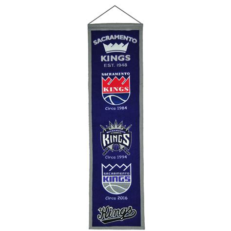 Sacramento Kings Logo Evolution Heritage Banner – Palm Beach Autographs LLC