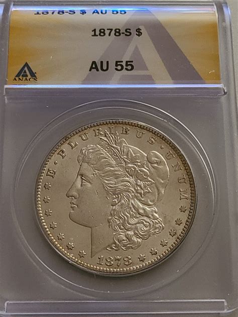 1878 S Mint Morgan Silver Dollar ANACS AU58 Certified Coin - Etsy