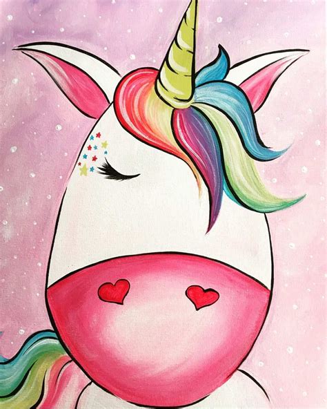 Unicorn Canvas Painting Lovely Pin by Emilia Doro On for the Home Pinterest | Kids canvas art ...