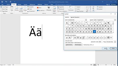 How to type letter A with Diaeresis (two dots) in Word: How to Put Double Dots Over a Letter ...