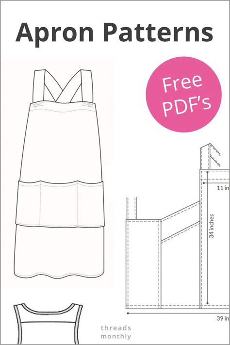 12 Apron Sewing Patterns with a Cross-Back | Free Printable PDF ...