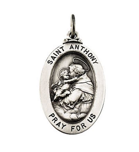 Oval Saint Anthony Religious Medal - R16372 (S)