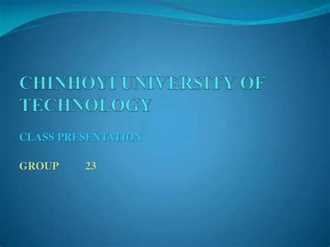 PPT - CHINHOYI UNIVERSITY OF TECHNOLOGY PowerPoint Presentation, free download - ID:2093618