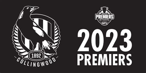 Collingwood Magpies AFL 2023 Premiers Pole Flag