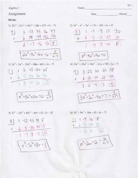 Polynomial Long Division Worksheet – Englishworksheet.my.id