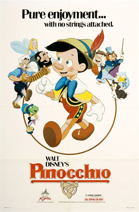 Pinocchio 1984 Original Movie Poster Adventure Animation Disney Drama ...