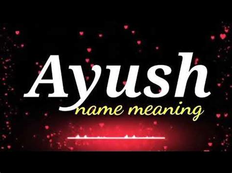 Ayush name meaning status video 🤗🤗| meaning of Ayush name name | ayush name ka matalab and full ...