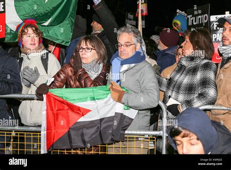 Protest outside the American embassy against US recognition of Jerusalem as a capital city of ...