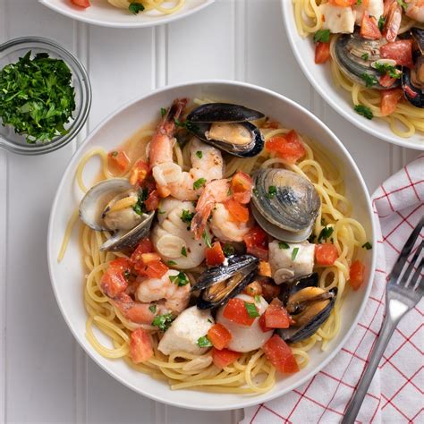 Seafood Pasta with Fish, Scallops, and More - TheCookful