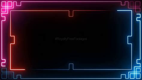 neon animated frame template loop, neon background effect overlay, Neon ...