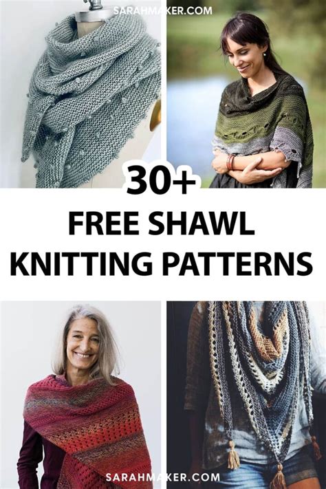 30 Free Shawl Knitting Patterns - Sarah Maker