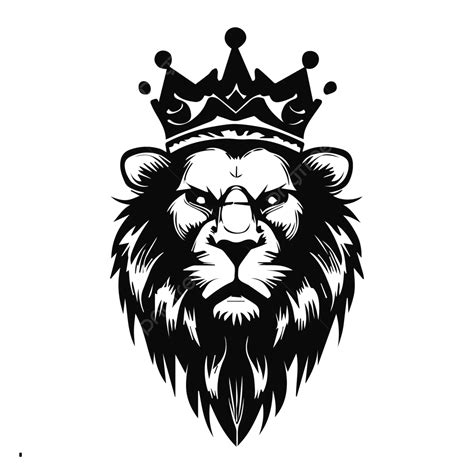 Lion King Tattoo Vector, Lion King, Lion Black Icon, Lion PNG and Vector with Transparent ...