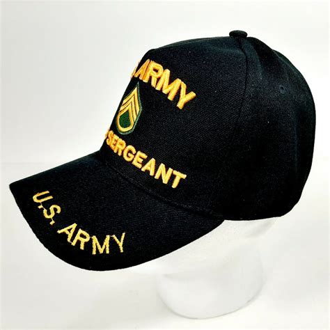 US Army Staff Sergeant Men's Ball Cap Hat Black | Etsy