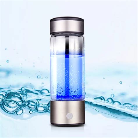 Hydrogen Rich Water Generator Alkaline Energy Glass bottle USB Rechargeable Portable Water ...