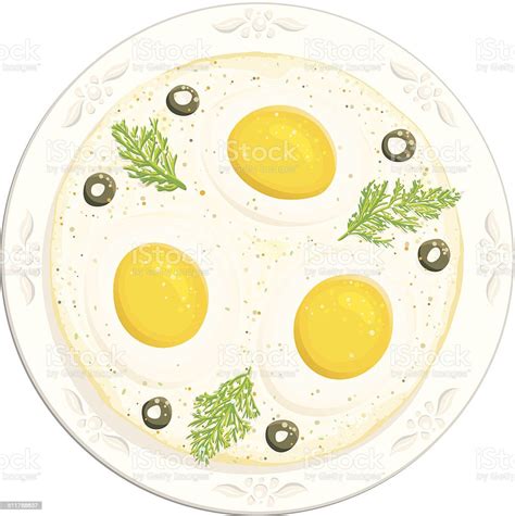 Scrambled Eggs Stock Illustration - Download Image Now - Breakfast, Crockery, Curve - iStock