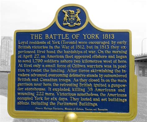 Battle of York | A historical plaque at Fort York, Toronto. … | Flickr