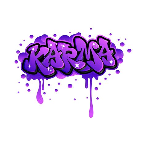 Karma Graffiti Typography Vector, Karma, Graffiti, Typography PNG and Vector with Transparent ...