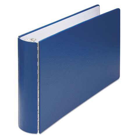 Wilson Jones 11 x 17 Casebound 3-Ring Binder, 2" Capacity, Round Ring, Blue | OfficeSupply.com