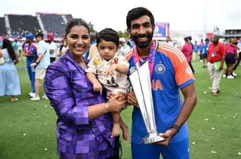 [Watch] Jasprit Bumrah's emotional celebrations with son Angad and wife Sanjana Ganesan after ...