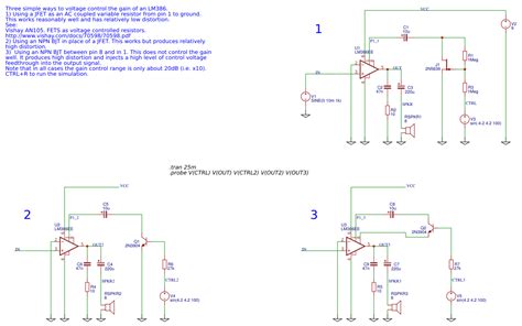 Voltage controlling the gain of an LM386 - OSHWLab