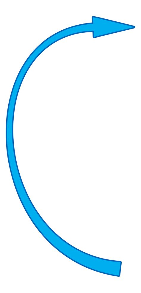 Blue Curved Arrow - Wisc-Online OER