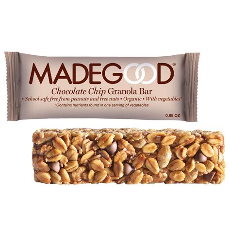 MadeGood Chocolate Chip Granola Bars, 0.85 Oz, 15 Ct - Walmart.com