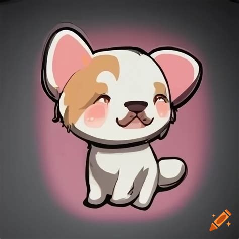 Cute anime dog sticker on Craiyon