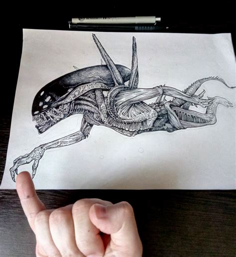 ALien. Tattoo design. on Behance