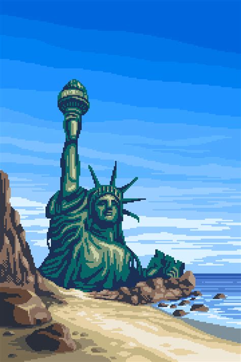 Planet Of The Apes / Statue Of Liberty Scene Shown at 300 percent ...