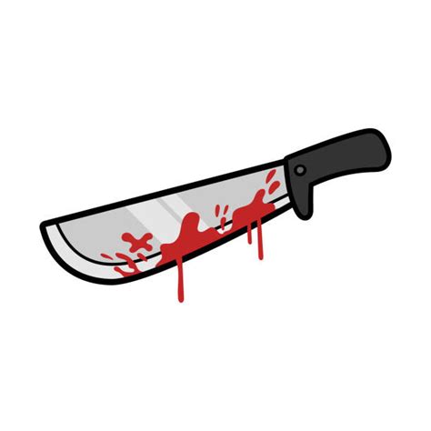 Bloody Butcher Knife Drawing Illustrations, Royalty-Free Vector ...