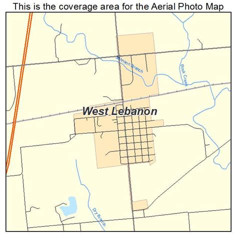 Aerial Photography Map of West Lebanon, IN Indiana