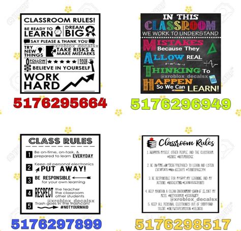 Roblox decals | Coding school, School decal, Classroom coding