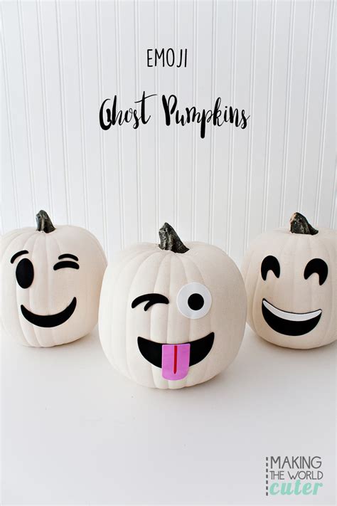 Ghost Emoji Pumpkins