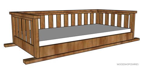 DIY Porch Swing Bed | Printable Building Plans in TWIN & CRIB Bed Sizes